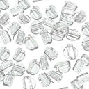 ヘアゴム 留め具パーツ 足パーツ 透明 プラスチック 台座 髪留め 髪飾り 手作り 材料 素材 DIY (100個 セット) 送料無料