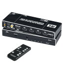 HDMI 4入力1出力 切替器 光デジタル / ARC対応 音声分離 4K 60Hz HDR HDCP2.3 PS5 Switch接続可能 自動切替 リモコン付き 遅延なし