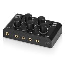 Mini ポータブル ステレオ 4チャンネル 3.5mm プロオーディオ ミキサー パッシブ ライブ スタジオ コンソール (XX MC5 BX)