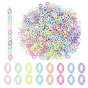 チェーンリング アクリル リング 800個 8色 プラスチックチェーン カラフル リンク ハンドメイド 手芸用品 バッグ小物装飾 メガネ用 ストラップチェーン ジュエリー作り クラフト用品