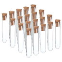 プラスチック試験管 3ml コルク栓付き 20個 60x12mm チューブ 科学 パーティーの装飾 キャンディービーズ保管 クリア 送料無料