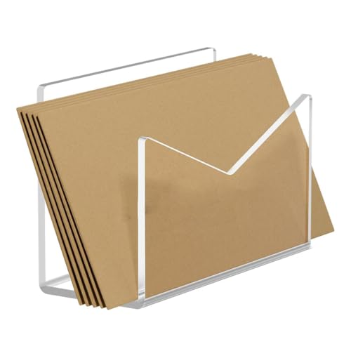 レタースタンド メールオーガナイザー クリア アクリル メールホルダー レターホルダー デスク封筒ホル..