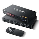 HDMI切替器 4K 60Hz セレクター 3入力1出力 スイッチャー HDMI 2.0b 対応 切り替え器 HDCP2.2 HDR10 3D 18Gbps 自動・手動切替可能 リモコン付き 送料無料