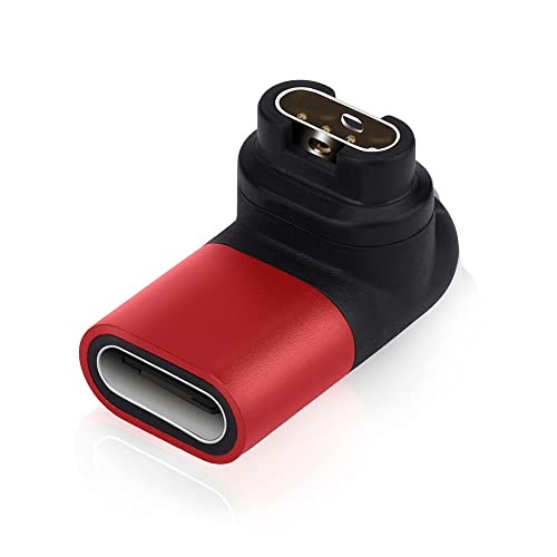スマートウオッチ変換アダプター ガーミン用 変換アダプター USB Type C 変換アダプター Garmin用 スマートウォッチ 充電ケーブル 急速充電器 ForeAthlete 245 / Fenix 7 / 7S / 7X / Venu 2 / 2S / 2 Plus対応 (赤) 送料無料(2)