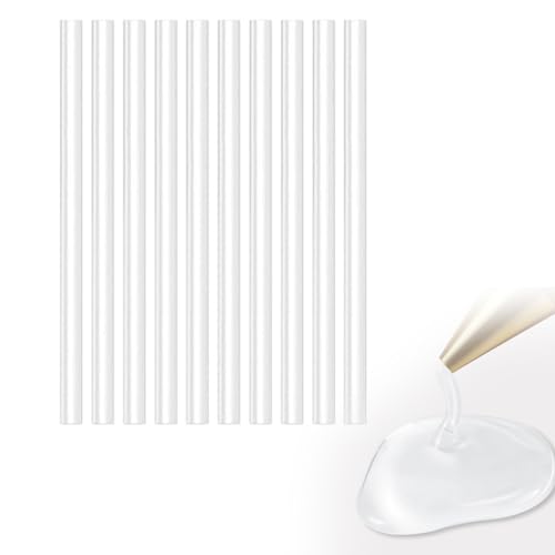 シーリングワックス (10個セット) シーリングスタンプ 7mm × 200mm 透明封蝋 使いやすい 強い密着性 DIY シーリングスタンプ用 レター 封筒 ...