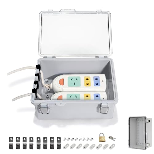 コンセントボックス ABS 防塵 防水 電気ボックス 耐候性電気ボックス ヒンジ付きジャンクション ボック..