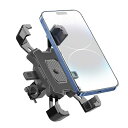 自転車 スマホ ホルダー 防振 脱落防止 ロードバイク ワンタッチ固定式 強力な保護 360度回転 に適用 4.8-6.8インチ 多機種対応(ブラック)