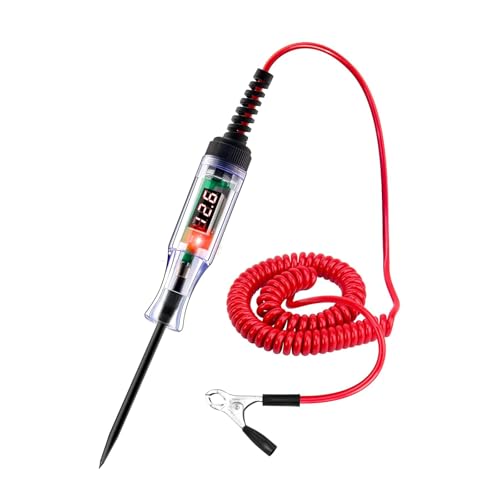 車用 回路 電圧テスター デジタル検電テスター DC3-48V LEDサーキットテスター 通電確認 ペン型コード..