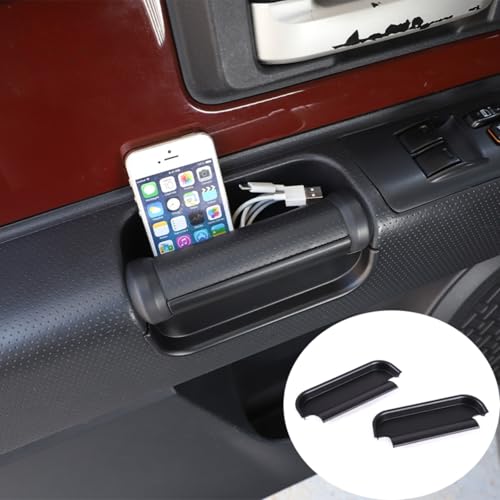 ドア 収納ボックス ハンドル付きアームレスト 小物入れ 収納ケース 隙間 多機能 車 収納ボックス ABS樹..