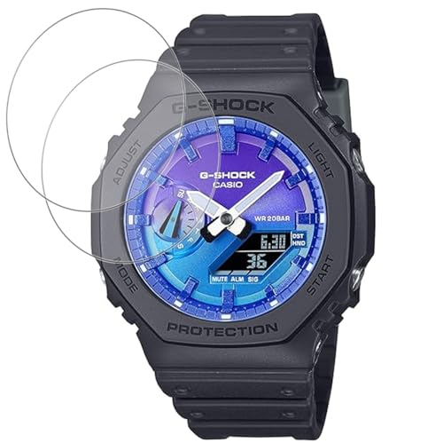 CASIO 腕時計 G-SHOCK GA-B2100 / GA-2100 保護フィルム 強化ガラス 液晶保護フィルム 超薄0.3mm 2.5D 硬度9H 自動吸着 全面保護 耐指紋 飛散防止処理 G-SHOCK GA-B2100 / GA-2100 フィルム [2枚セット] 送料無料