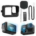 Go Pro Hero 13 Black 交換 サイドカバー シリコン レンズカバー シリコン 保護キット スクリーンプロテクター 調節可能なストラップ gop...