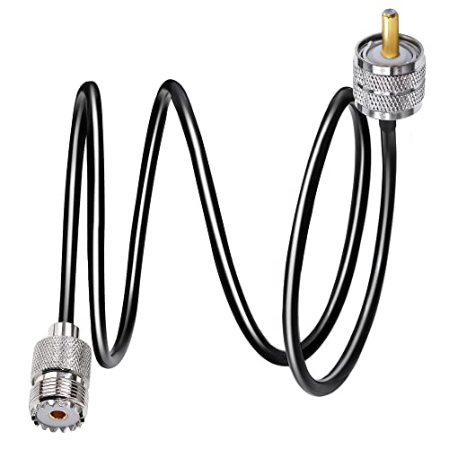 同軸ケーブル UHF PL259 ケーブル RG58 1M PL259 SO239 オス メス 延長 ケーブル 低損失 CB同軸 ケーブル 双方向 無線用 黒 CB 無線 無線 LAN デバイス 送料無料