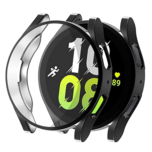 ギャラクシーウォッチ5 44mm ケース スクリーンプロテクター フルカバー TPU ウォッチカバー 黒 送料無料