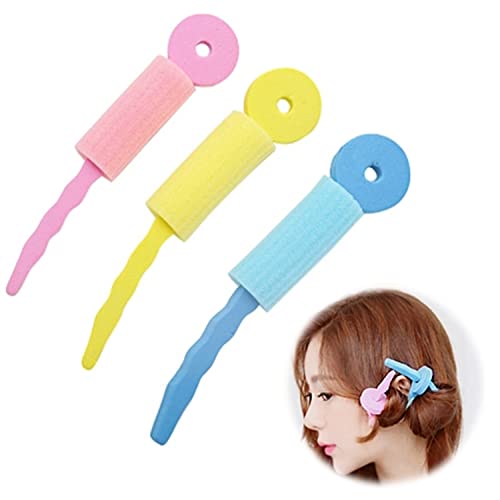 スポンジカーラー 手巻き カーラー 寝ながら 巻き髪工具 髪に無害 ふんわり 使いやすい スポンジカーラー 女の子 子供 DIY巻き髪 安全性 手が熱くならない...