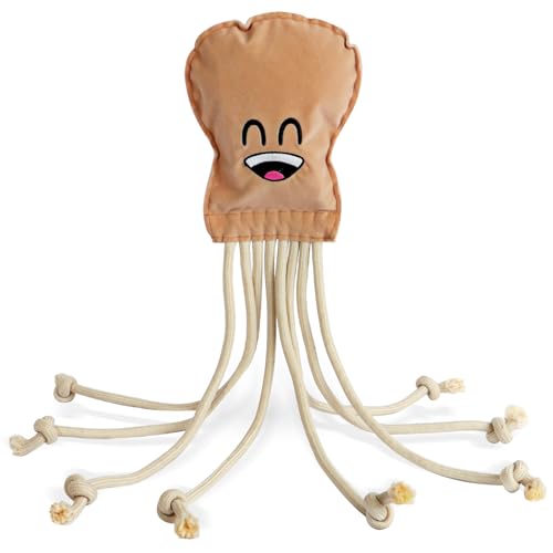 犬 おもちゃ ぬいぐるみ ロープ 噛むおもちゃ [ストレス解消 / 運動不足解消 トレニンーグ / ブルータコ] 投げる玩具 頑丈 知育玩具 大中小型犬 歯磨き 引っ張り 犬用おもちゃ