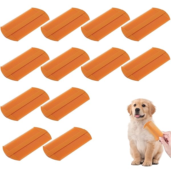 ペット コーム 犬の櫛 ノミ取り櫛 ノミ シラミ検出櫛 12本セット アタマジラミ取り櫛 卵駆除櫛 細かい目 頭ジラミ駆除櫛 犬猫用櫛 フケ取り 抜け毛取りクリーナー 犬用 猫用 子供と大人 蚤取り ノミ防止