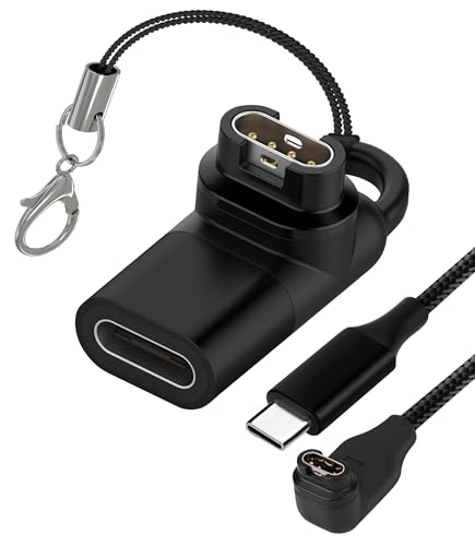 Garmin 充電ケーブル (Type C) 1m L字型 + USB変換アダプター チャージングケーブル Garmin 充電器 急速充電 vivoactive6 / 5 / Approach s50 / s44 / s70 / Instinct 3 / Venuシリーズ / Forerunnerシリーズ / Fenixシリーズなど汎用 送料無料 Garmin 充電ケーブル (Type C) 1m L字型 + USB変換アダプター チャージングケーブル Garmin 充電器 急速充電 vivoactive6 / 5 / Approach s50 / s44 / s70 / Instinct 3 / Venuシリーズ / Forerunnerシリーズ / Fenixシリーズなど汎用 送料無料