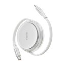 usb c ケーブル 100W 巻取り式 タイプc ケーブル 両引きタイプ USB C PD急速充電 typec ケーブル 95cm 持ち運び便利 usb ケーブル Phone 16 / 16 Plus / 16 Pro / 16 Pro Max / スマートフォン / タブレット対応