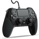 PS4 コントローラー 有線 背面ボタン付き ゲームパッド USB接続 遅延なし HD振動 TURBO連射 互換品 代替品 人間工学 高耐久ボタン 全バージョン P3 / PC対応 付き(ブラック)