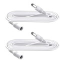 DC延長ケーブル 1m DC / AC電源延長ケーブル DCプラグ 延長コード LED テープライト ビデオ カメラ 監視カメラ 用の電源アダプターケーブル DCアダプター延長ケーブル 外径 5.5mm / 内径 2.1mm 白 / ホワイト 2個 送料無料