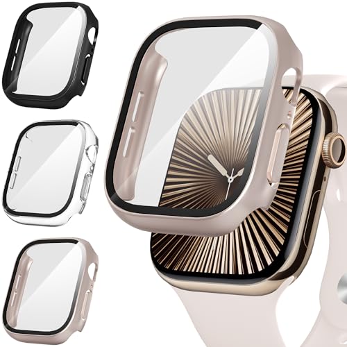 Apple Watch Series 10 46mm 保護ケース (3個) アップルウォッチ10ケース 硬質PC一体型 Apple Watch 10 カバー (46mm 黒+透明+ローズゴールド) 送料無料 Apple Watch Series 10 46mm 保護ケース (3個) アップルウォッチ10ケース 硬質PC一体型 Apple Watch 10 カバー (46mm 黒+透明+ローズゴールド) 送料無料