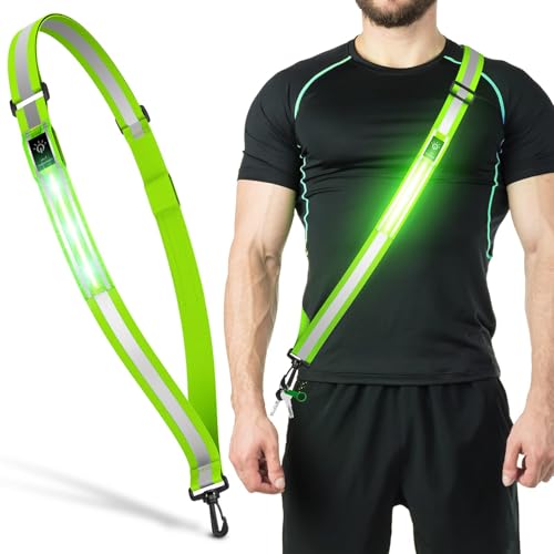 反射バンド 蛍光タスキ タスキ ランニング ライト 反射ライト 反射バンド 蛍光タスキ 反射ベルト 蛍光ベルト たすき 反射タスキ 高輝度 充電式 タイプc 長さ60cm 81cm調整可能 子供 大人 安全グッズ 事故防止 夜間安全 蛍光グリーン 防水防汗 夜間のランニン...