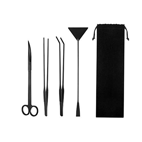 水草 トリミング 水槽 掃除 水槽セット 4点セット ステンレス ピンセット ハサミ サンドフラッター ロ..