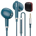 イヤホン 有線 マイク付き 3.5mmジャック インナーイヤー型 通話対応 重低音 有線イヤフォン 高遮音性 対応iPhone 6s SE / iPad / PS5 / AQUOS sense8 7 / OPPO Reno9A / 7A / Samsung / Xperia / moto / Redmi パソコン PC機種 テレワーク Web会議 ZOOM 軽量...