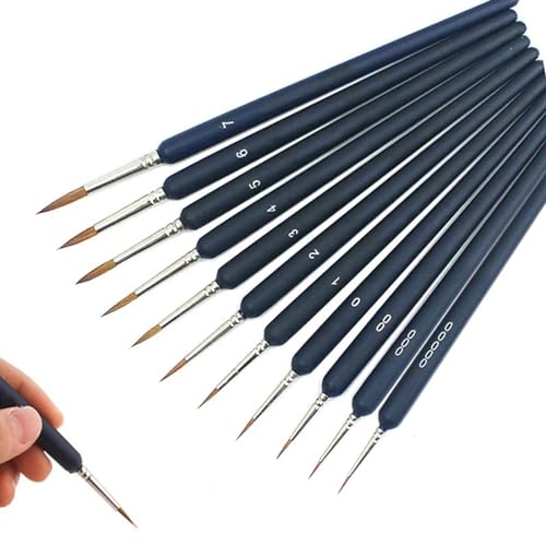 面相筆 極細 化粧筆 極細ブラシ 勾線筆 ペイントブラシ 極細美術画線筆 筆 塗装 セット 水彩筆 アクリル筆 11個セット 送料無料