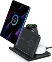 ワイヤレス充電器 Galaxy Z Fold Galaxy Watch Google Pixel 9 Pro Fold & Galaxy Z Fold 6 / 5 / 4 / 3 シリーズ 折り畳み式 ワイヤレス充電スタンド 置くだけ充電器 (アダプタ別売り)