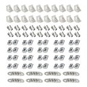 コーナーブラケット アルミ プロファイル コネクターセット 20個入り M5*8mm 六角ソケットキャップスクリューボルト 40個入り M5 Tスロットナット 40個入り M5フラットワッシャ 40個入り 6mm用アルミプロファイルアクセサリー 送料無料