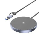 ワイヤレス 充電器 マグネット式 MagSafe対応 15W iPhone 16 / 15 / 14 / 13 / 12シリーズ専用 強力磁着でズレ防止 充電パッド コンパクト設計 ホワイト 送料無料