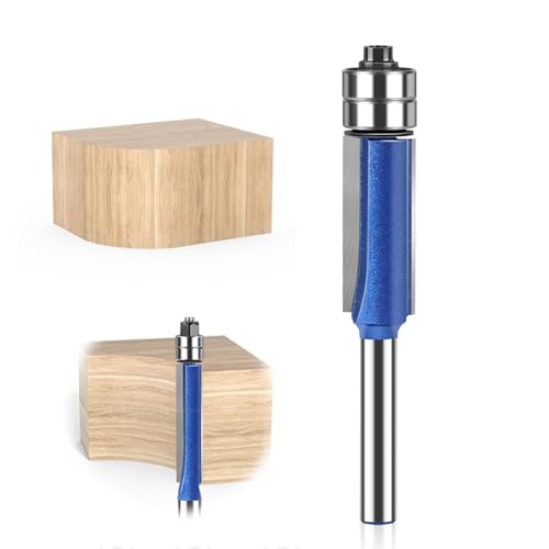 軸トリマービッ ト 12.7mm ダブルベアリング付き 2刃切断ルータービット電動トリマービット 超硬ビット..