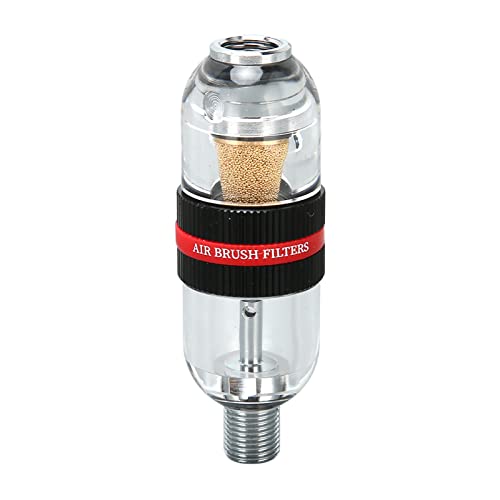 エアブラシフィルター ウォーターオイルセパレーター 携帯用 取り付け簡単 (黒)