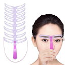 眉毛テンプレート 眉毛ステンシル レディース 眉毛メイクツール 眉毛 形 テンプレート 女性用 眉用ステンシル 化粧道具 左右対称 初心者 男女兼用 眉を描くツ...