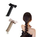 コイルポニー コイルアップ ワイヤーポニー スパイラルヘアゴム ヘアアクセサリー 調節可能で 韓国風 人気 蝶結び 可愛い おしゃれ 跡がつかない アレンジ自在 全年齢使用 入学式 結婚式 卒業式 デート (ブラック+ピンク) 送料無料