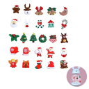 デコクリスマス デコパーツ クリスマス アクリルカボション 雑貨 25種 混合色 アクセサリー 樹脂製 可愛い 飾り 手作り DIY 素材 手芸用品 素材 (5...