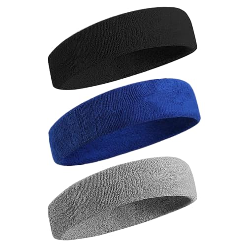 ヘアバンド メンズ スポーツ 汗止め エココットン素材 スポンジのような吸収性 いきいきとした通気性 ヘッドバンドス ポーツ用 洗顔用 伸縮性あり 軽柔速乾 ランニング ダンス ヨガ ジョギング 男女兼用 3本セット