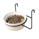 猫食器 猫ボウル 陶器 犬ボウル フードボウル ごはん皿 お水と餌入れ 400ml 猫 犬用 吊り下げ式 お手入れ簡単 滑り止め ウォーターボウル ペットフードボウル 給餌器 給水器 餌入れ うさぎ 小動物用 食器