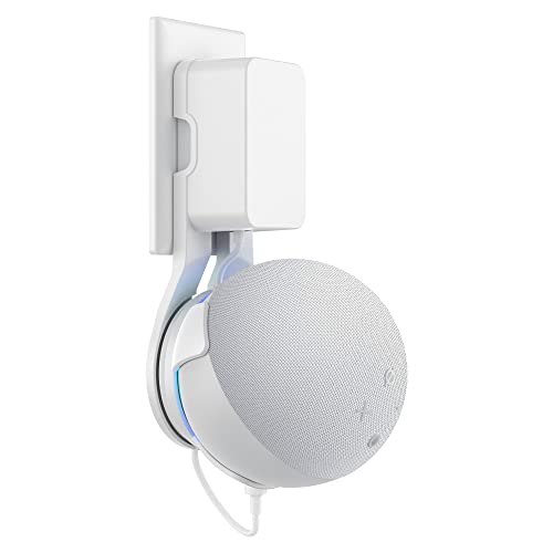 Echo Dot 5 壁掛けホルダー Dot 第5世代とHome Miniスピーカーに対応保護ホルダーマウント 省スペースデザイン ケーブル収納機能 簡単取り付け 音質無損害 エコードット第5世代用モバイル便利スタンド ( Dot with clock 第5世代 時計付きとDot 第4世代 非対応...