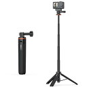 ミニ三脚 アクションカメラ 三脚 自撮り棒 4段階伸縮 51cm 軽量 コンパクト GoProアクセサリー VLOG セルカ棒 GoPro Hero13 / 1...