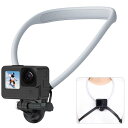 ネックレスマウント 首掛けホルダー Gopro用マウント 一人称視点撮影 POVネックカメラスタンド クイックリリース 超軽量 横撮り 縦撮り 180度傾斜 アクションカメラ アクセサリー 首掛けカメラマウント 一人称Vlog サイクリング チェストストラップ付き