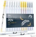 ゲルインクボールペン 白ペン ホワイトペン 細字 0.8mm 白 金 銀 12本セット 送料無料