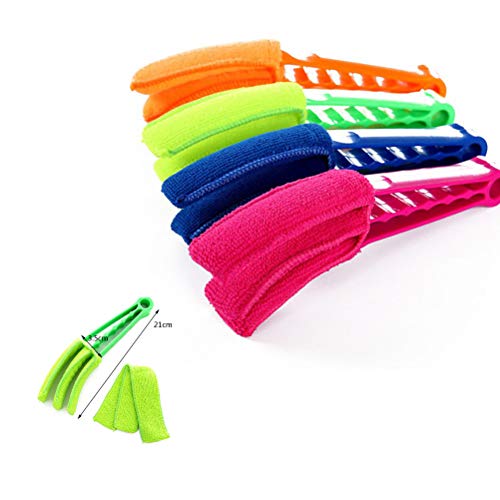 ブラインドブラシ エアコンブラシ クリーナー ダスター マイクロ 多機能 車用ブラインドブラシ キーボード掃除 パソコンブラシ 窓門 凹み ほこり (4色4個／替え布付)