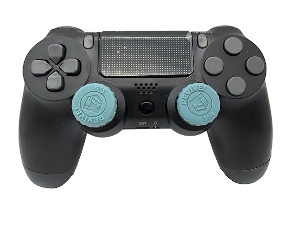 PS5 PS4 コントローラー用 親指 グリップキャップ 可動域アップ プレイステーション5コントローラ用 2つのパフォーマンスサムスティック (ヘイズブルー) 送料無料