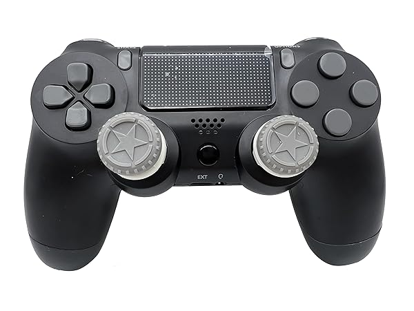 PS5 PS4 コントローラー用 親指グリップキャップ 可動域アップ プレイステーション5コントローラ用 2つのパフォーマンスサムスティック 交換パーツ 代替品 互換品 (グレー) 送料無料