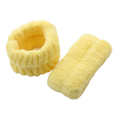 リストバンド リストスパ ウォッシュバンド マイクロファイバー ウォッシュタオルバンド 洗顔用リストバンド 顔吸収リストバンド女性用リストスウェットバンドは液体がこぼれるのを防ぎます 2個