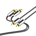 2RCA ケーブル オーディオケーブル 2RCA to 2RCA ステレオオーディオ変換ケーブル 24K金メッキコネクタ 変換 HiFi音質 1m / 2m /...