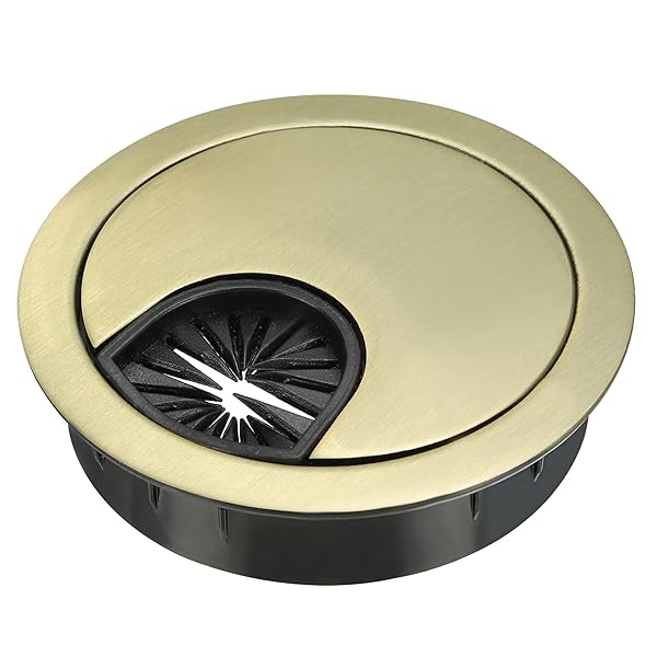 机 ケーブル 穴 カバー ジンク合金製コード 事務室用 日常用 直径50mm ブロンズカラー 送料無料