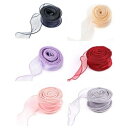 オーガンジーリボン リボン 手芸 ラッピング 6巻入 4cm幅 長さ10m バレンタイン 無地 ギフトラッピング DIY ヘアアクセサリー